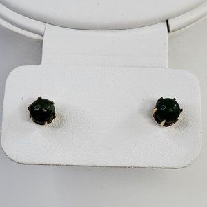 *4/$20*  Black bead and goldtone stud earrings.